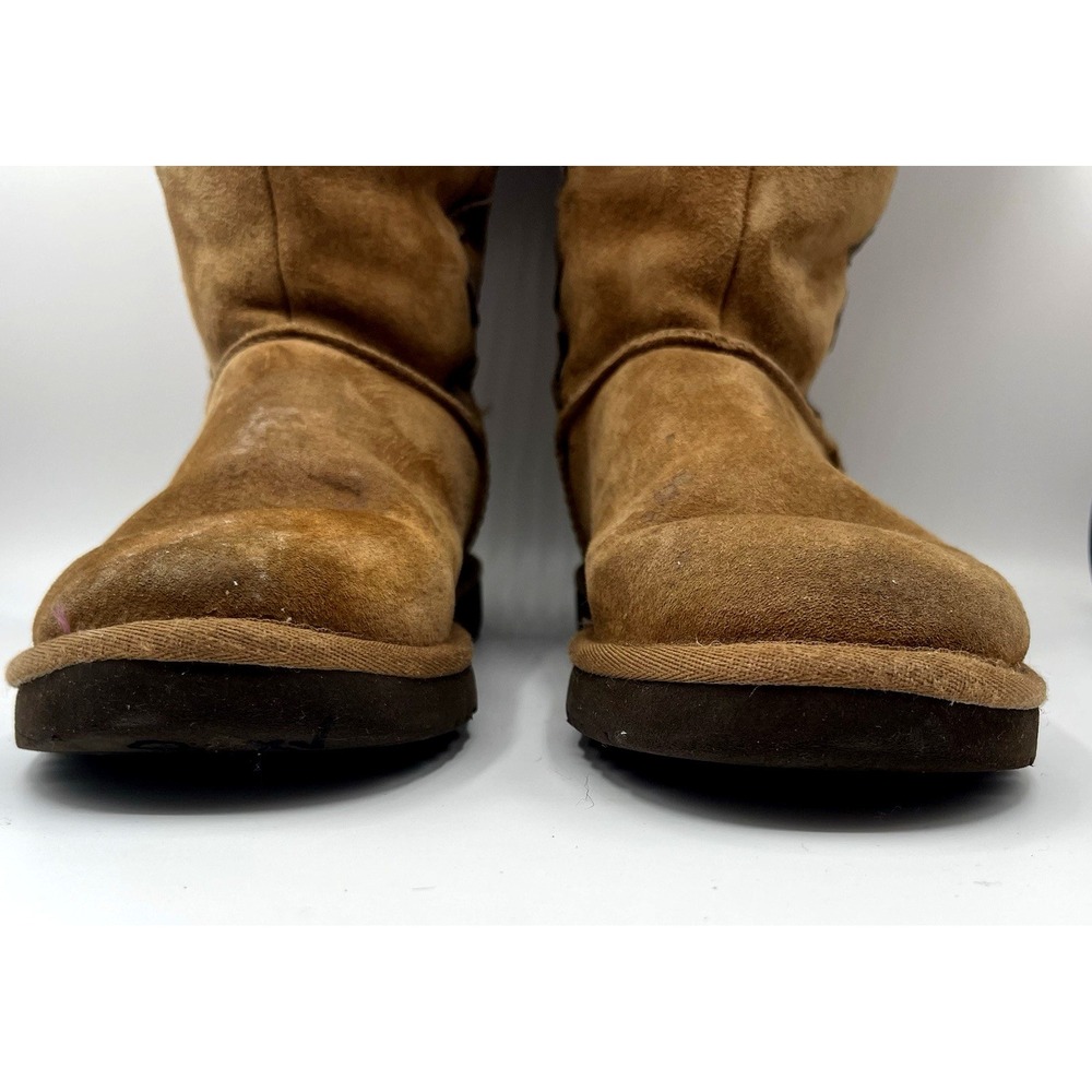 UGG Dana Tall Sheepskin and Fur Cuffed Boots Size 7 - Picture 6 of 12